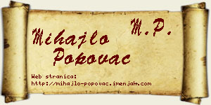 Mihajlo Popovac vizit kartica